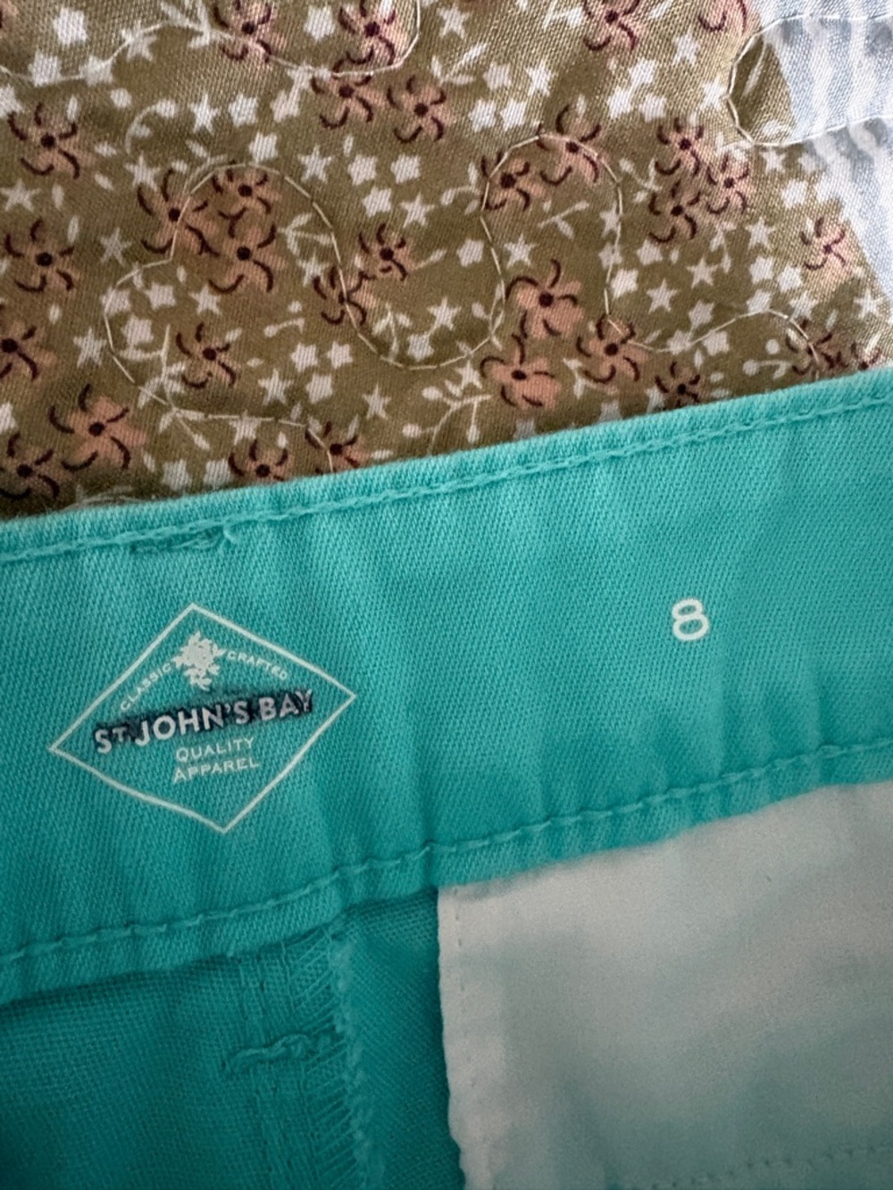 Aqua Cropped Straight Leg Capri - Picture 2 of 4